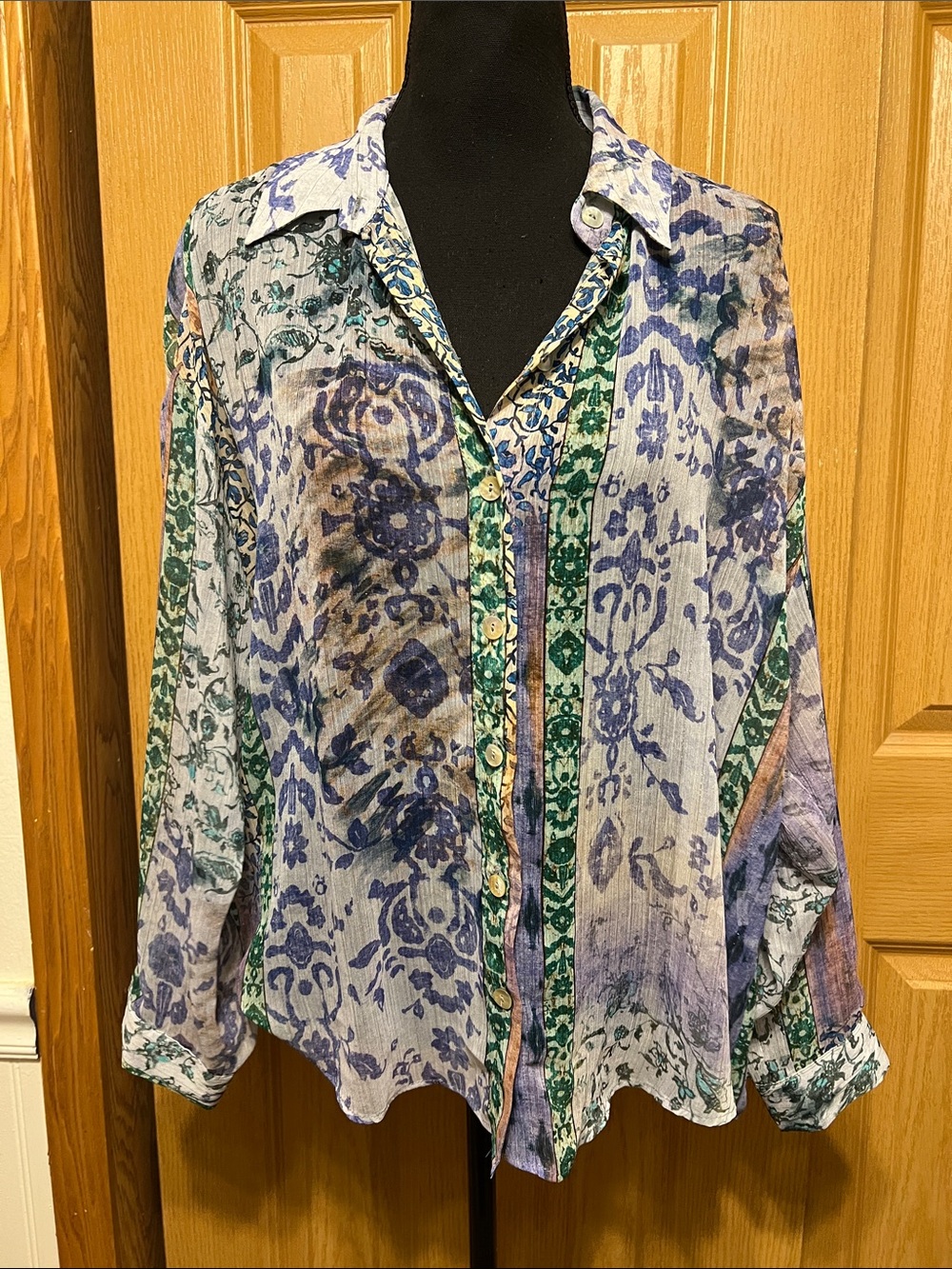 ZARA Sheer Floral Blouse